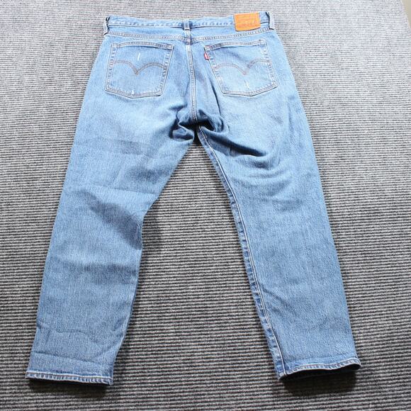 Levi's 501 Wedgie Jeans Women's 32x28 Blue High Rise Distressed - Picture 2 of 10